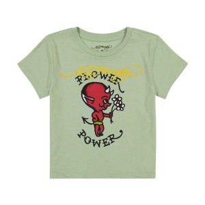 Ed Hardy Baby Devil Baby Tee Naisten Baby Tees Oliivinvihreä | 7260341-OS