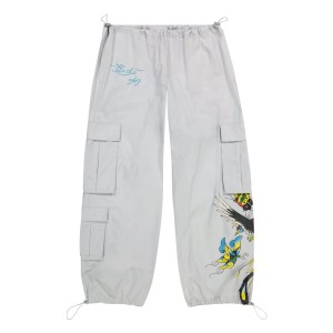 Ed Hardy Butterflies Poplin Cargo Pant Naisten Housut Vaaleanharmaat | 1342708-IA