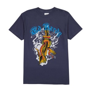 Ed Hardy Dagger Snake Tee Miesten T Paidat Laivastonsininen | 1789520-TE