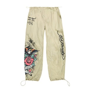 Ed Hardy Eagle Anchor Nylon Parachute Pants Naisten Housut Kultaiset | 6921075-UX