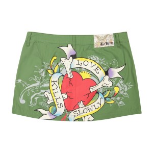 Ed Hardy LKS Heart Skirt Naisten Housut Oliivinvihreä | 8350269-AY