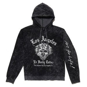 Ed Hardy La Tiger Hoodie Miesten Huppari Mustat | 1560938-VP