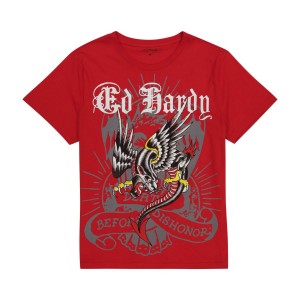 Ed Hardy Panther Dragon Tee Miesten T Paidat Pinkki | 6107239-VO