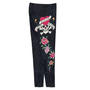 Ed Hardy Y2k Tattoo Legging Naisten Housut Mustat | 1453780-YG