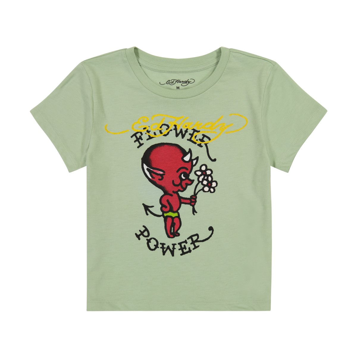 Ed Hardy Baby Devil Baby Tee Naisten Baby Tees Oliivinvihreä | 7260341-OS