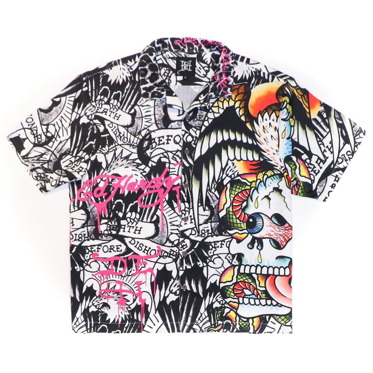 Ed Hardy Battle Skull Boxy Camp Shirt Miesten Paidat Monivärinen | 4827390-HG