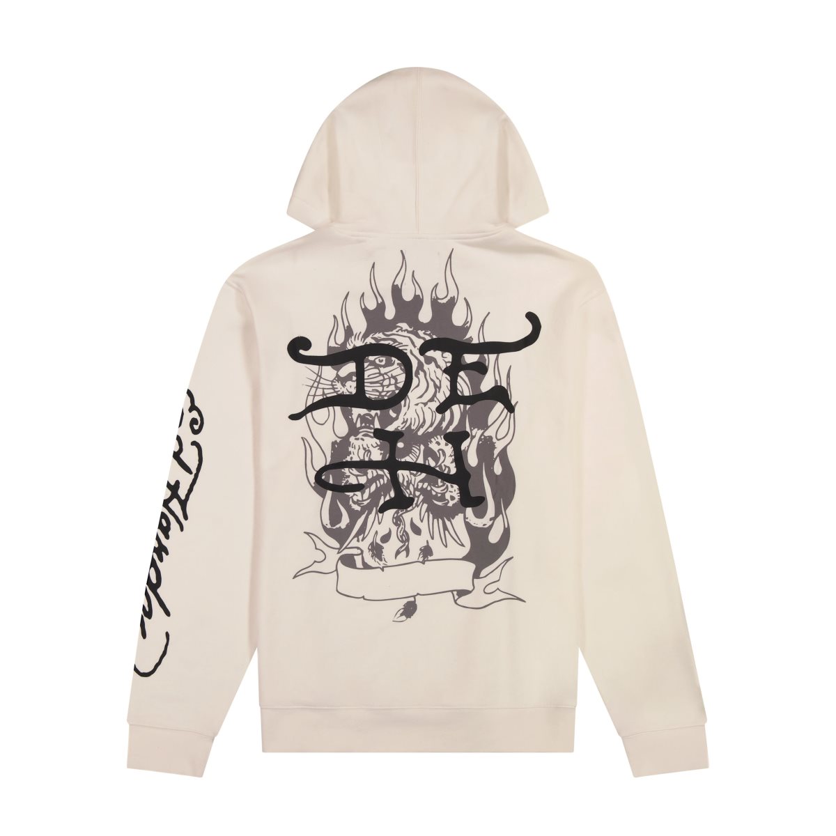 Ed Hardy Battle Skull Mens Hoodie Miesten Huppari Valkoinen | 2058467-DA