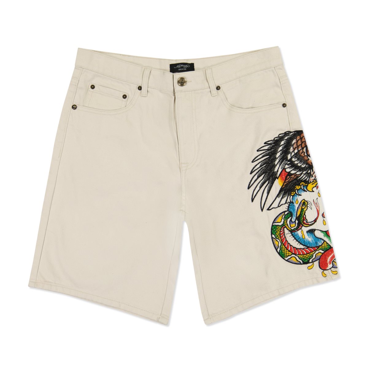 Ed Hardy Battle Skull Skater Short Miesten Housut Khaki | 8164073-XB