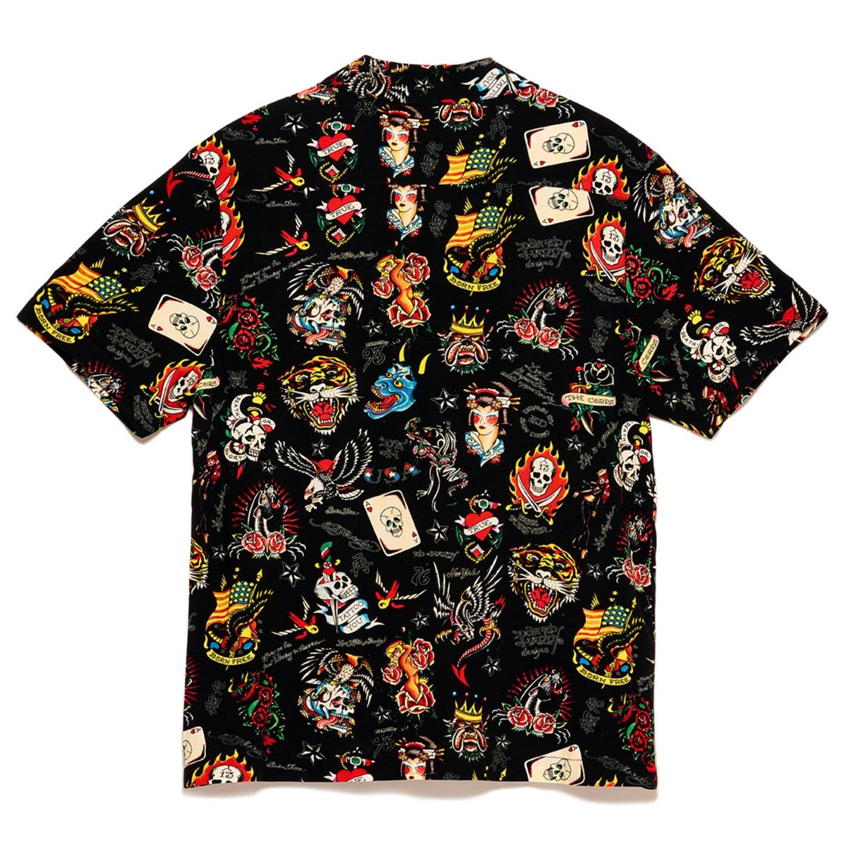 Ed Hardy Black Flashboard Camp Shirt Miesten Paidat Mustat | 7120693-EK