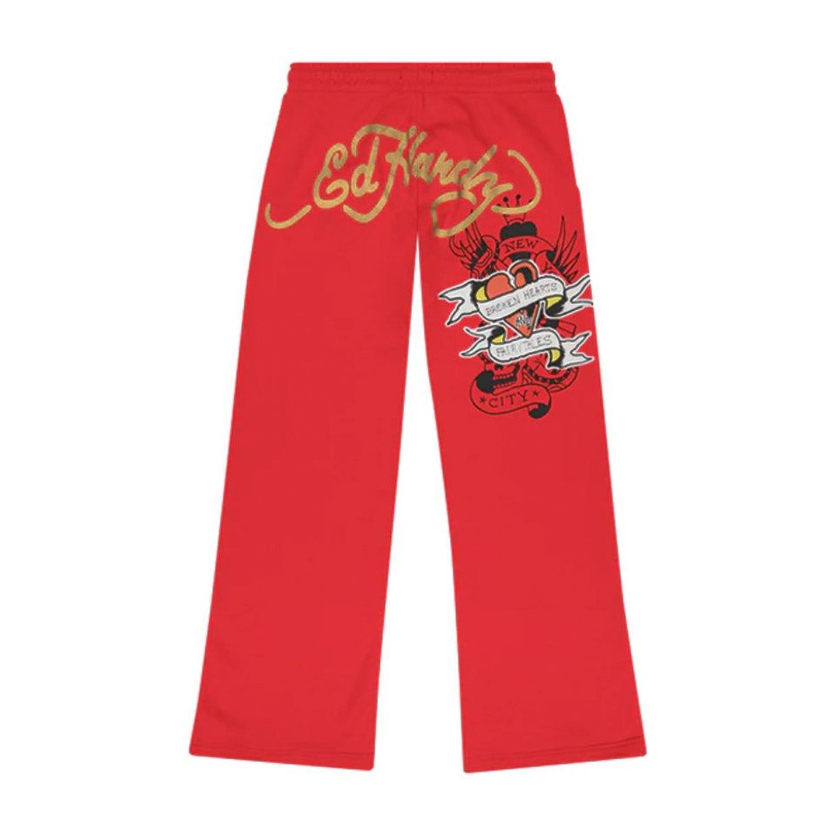 Ed Hardy Broken Hearts Cherry Flared Sweatpant Naisten Housut Pinkki | 0716523-OS