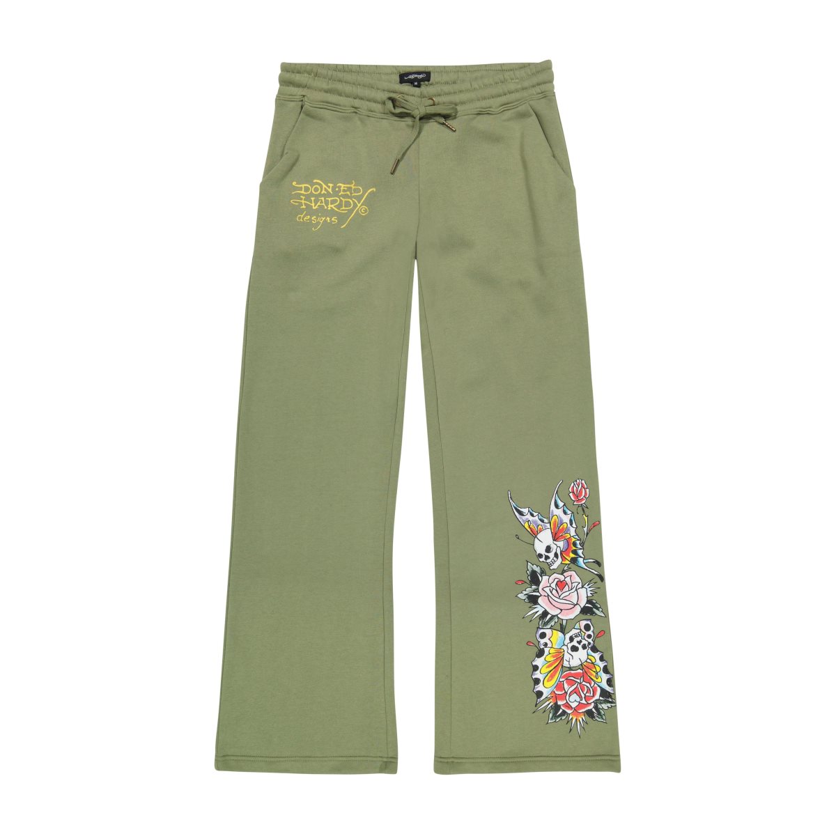 Ed Hardy Butterfly Sweatpants Naisten Housut Vaaleanoliivinvihreä | 9052478-FL