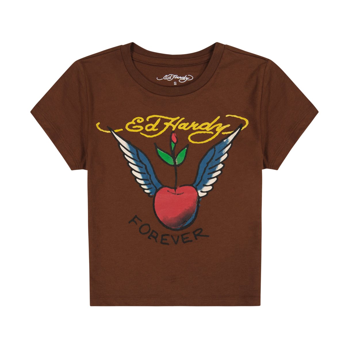 Ed Hardy Cherry Wings Baby Tee Naisten Baby Tees Cocoa | 4793562-NR