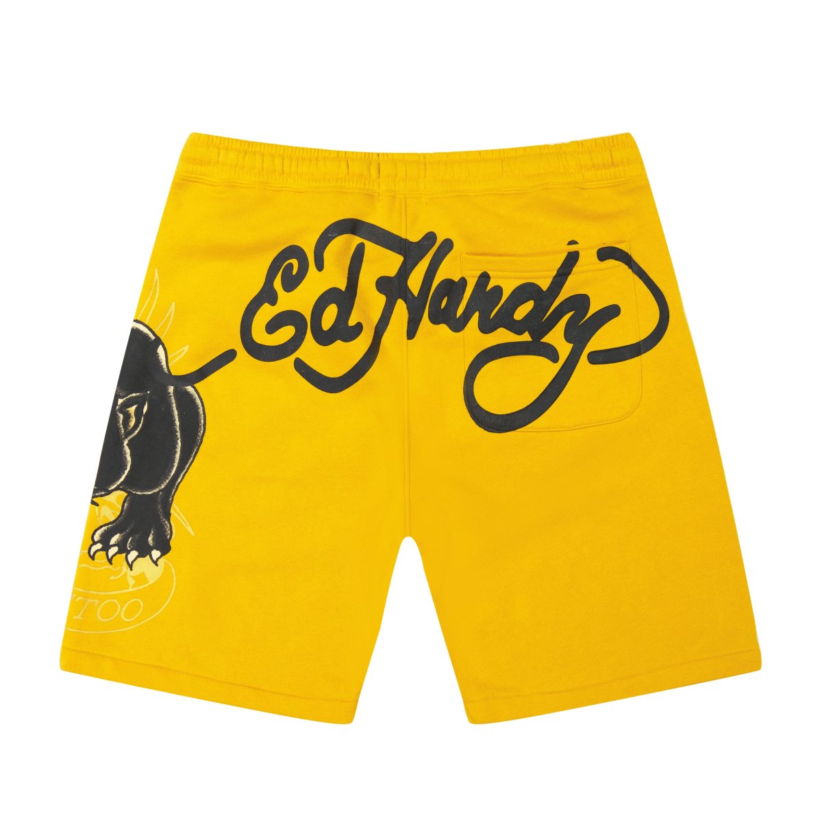 Ed Hardy Crouching Panther Fleece Short Miesten Housut Marigold | 5283614-AL