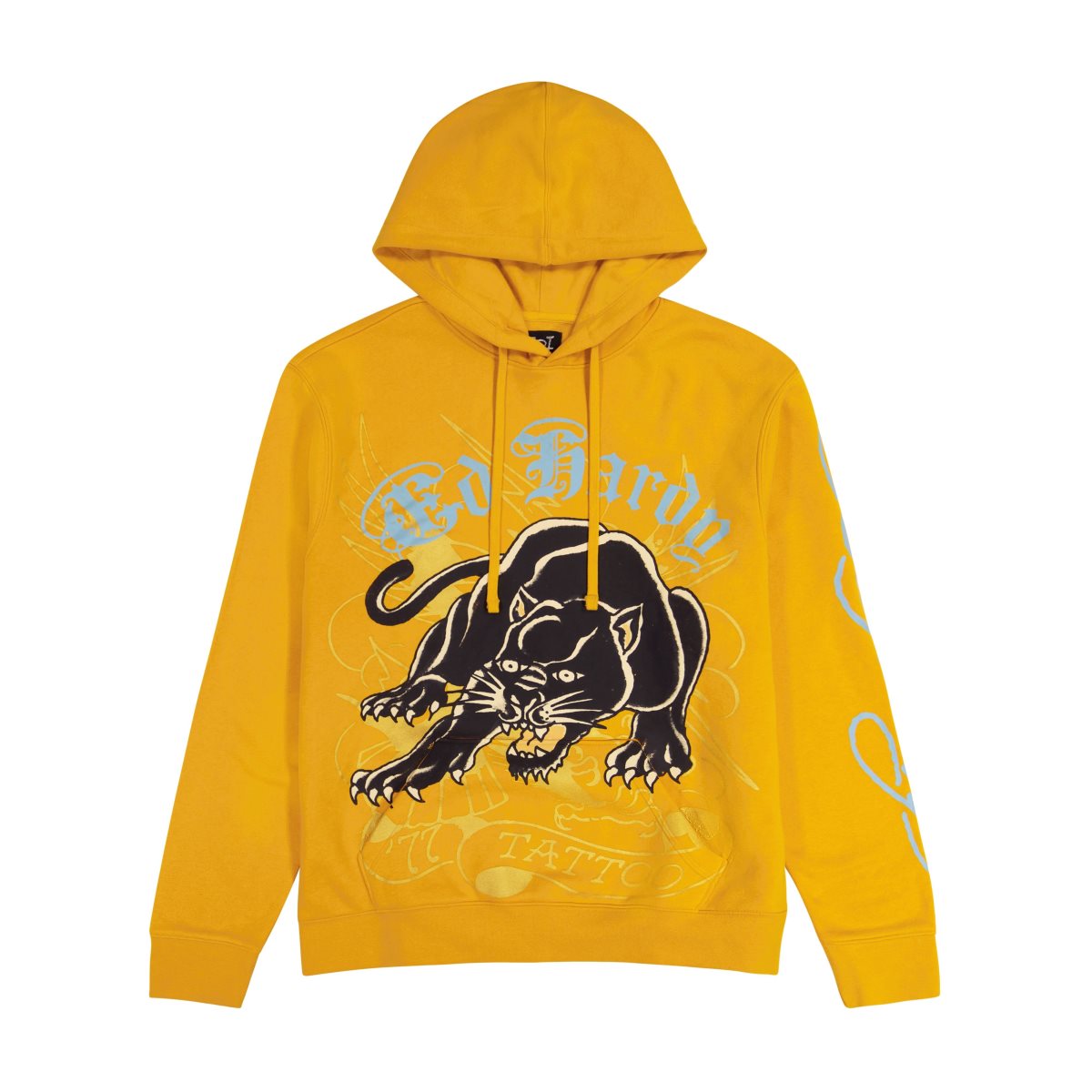 Ed Hardy Crouching Panther Hoodie Miesten Huppari Marigold | 1648073-YM