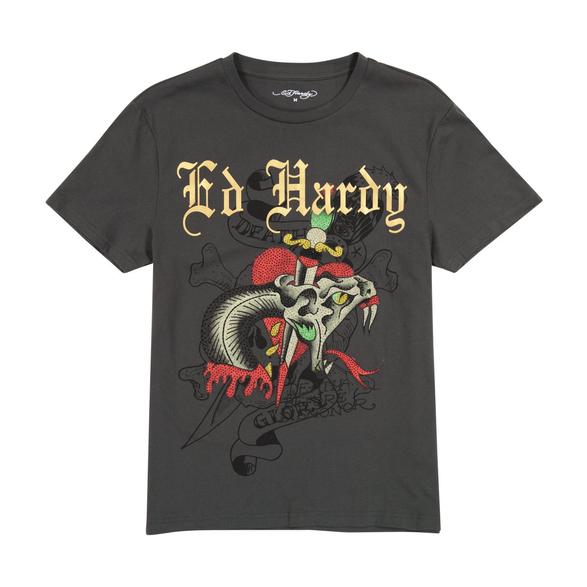 Ed Hardy Dagger Snake Tee Miesten T Paidat Harmaat | 9645370-TK