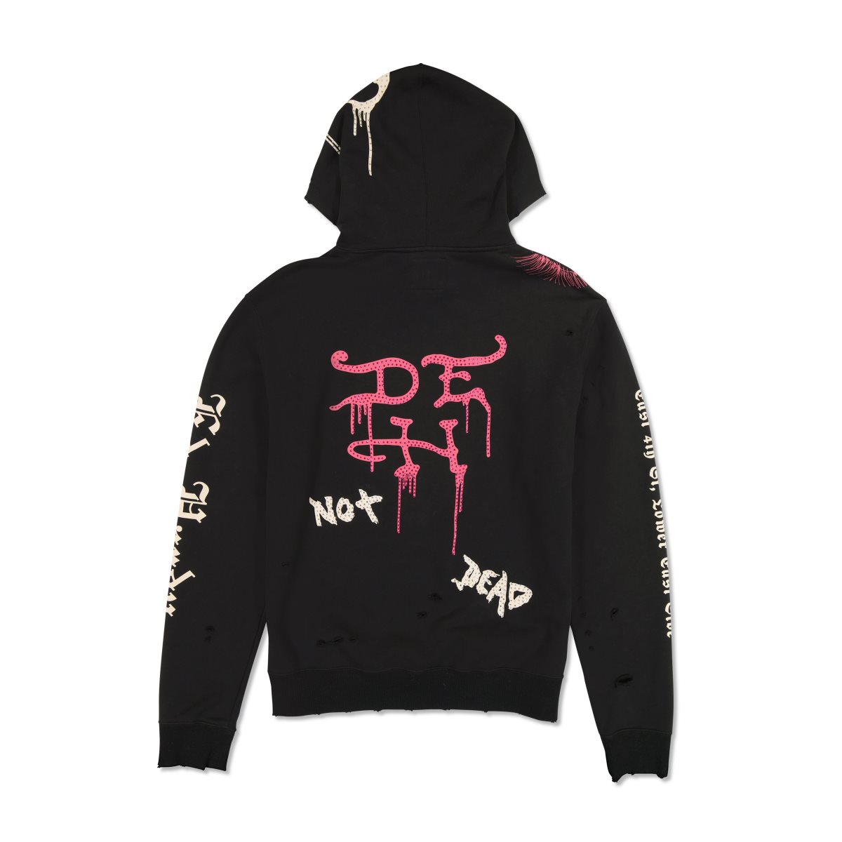 Ed Hardy Destroy Skele Hoodie Miesten Huppari Mustat | 0974683-YW