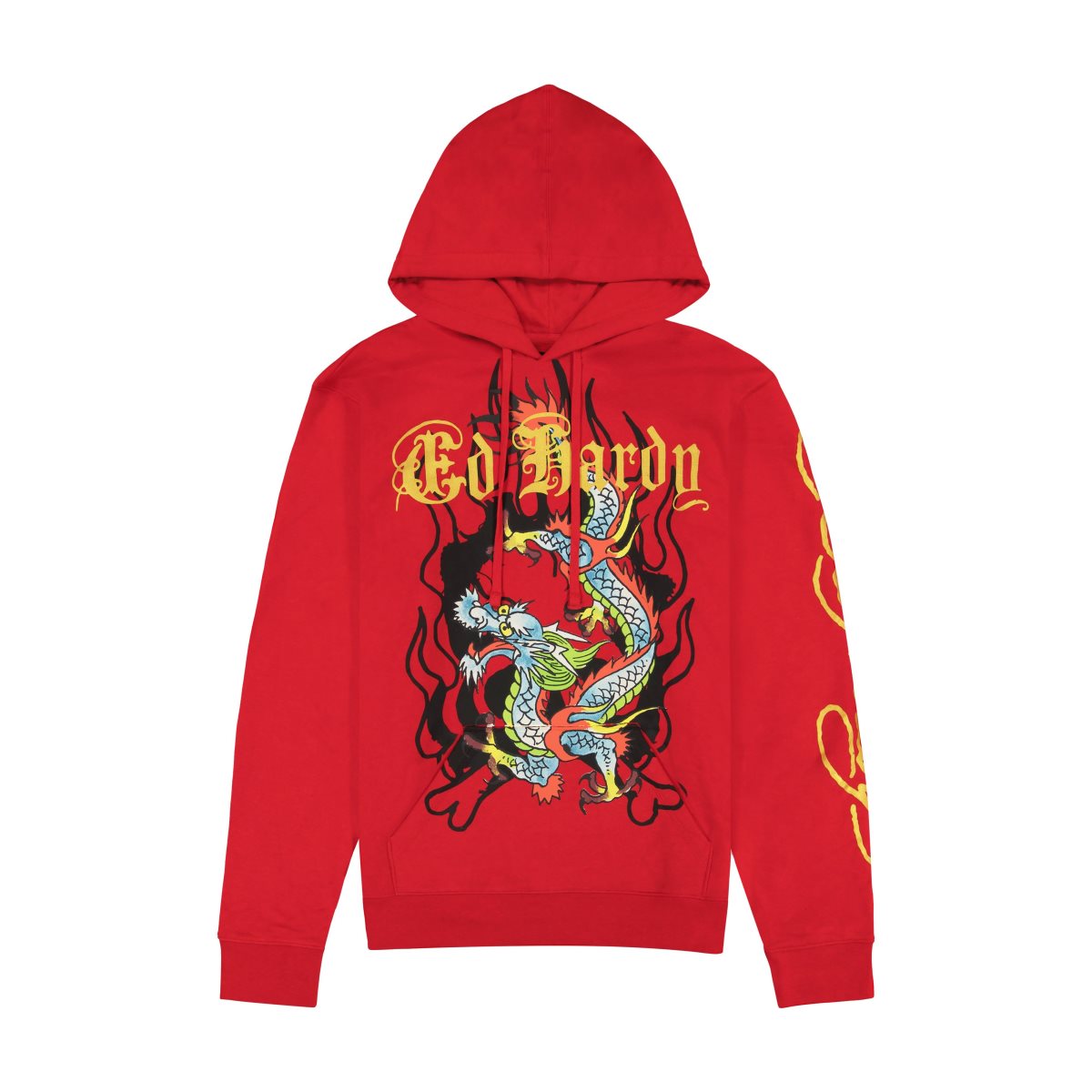 Ed Hardy Dragon Mens Hoodie Miesten Huppari Punainen | 9021486-EC