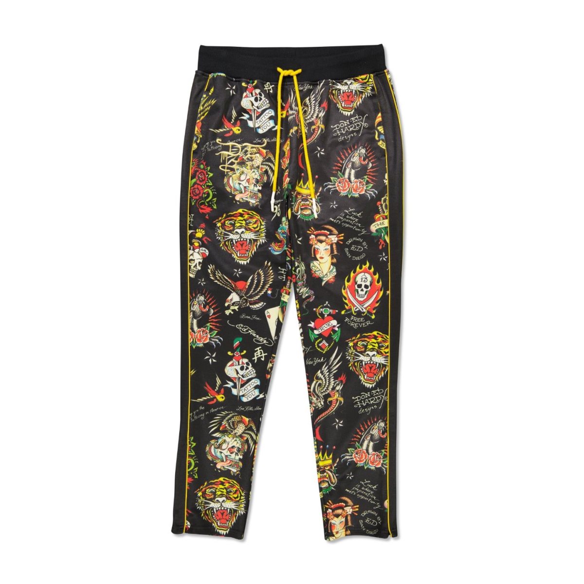 Ed Hardy Flashboard Trackpant Miesten Housut Mustat | 2186703-ZK