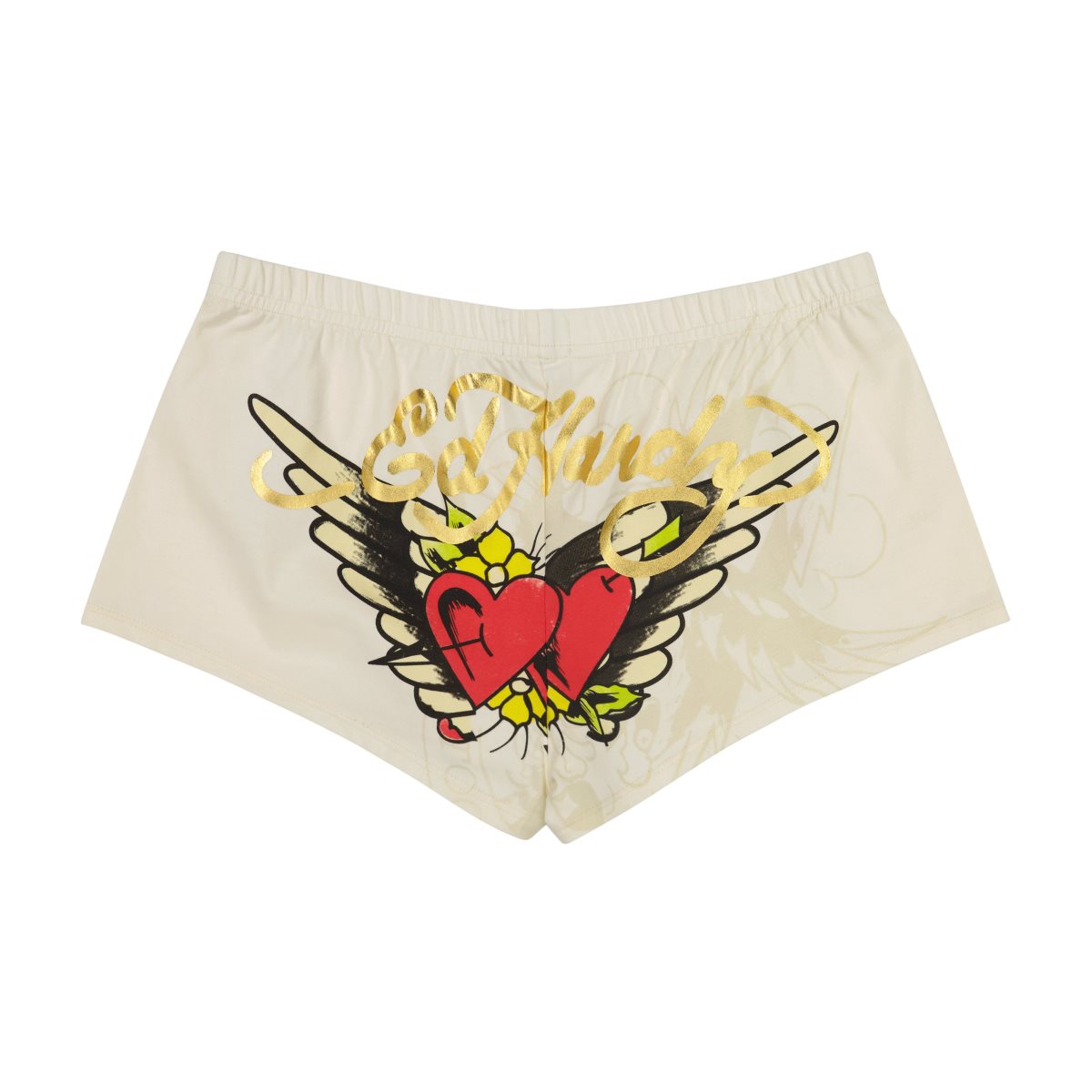 Ed Hardy Heart Wings Booty Biker Shorts Naisten Housut Valkoinen | 5304672-PC