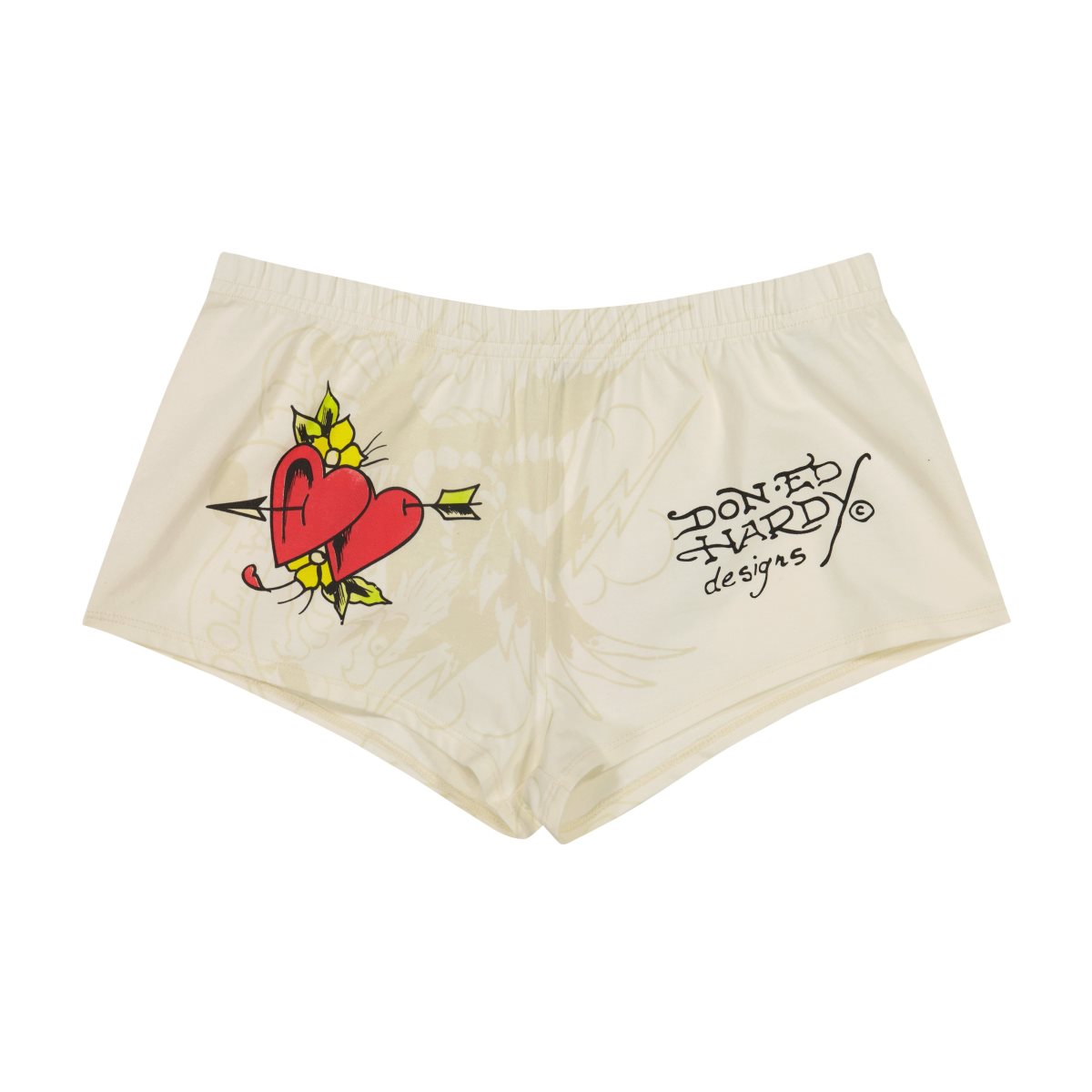 Ed Hardy Heart Wings Booty Biker Shorts Naisten Housut Valkoinen | 5304672-PC