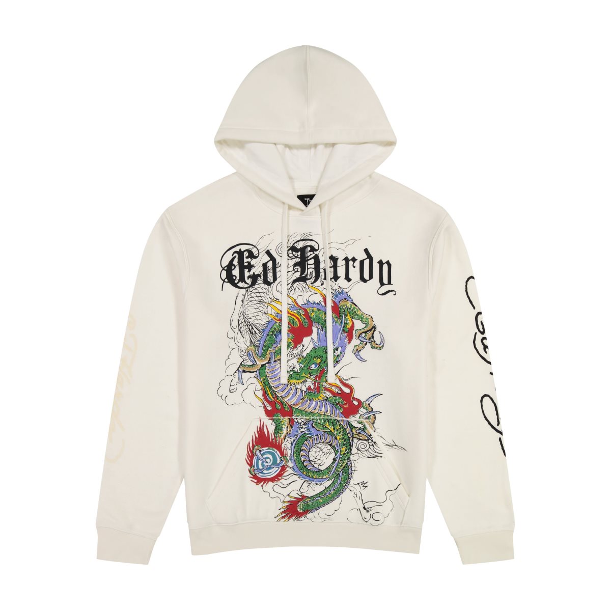 Ed Hardy Japan Dragon Ivory Pullover Hoodie Miesten Huppari Valkoinen | 4319265-JQ