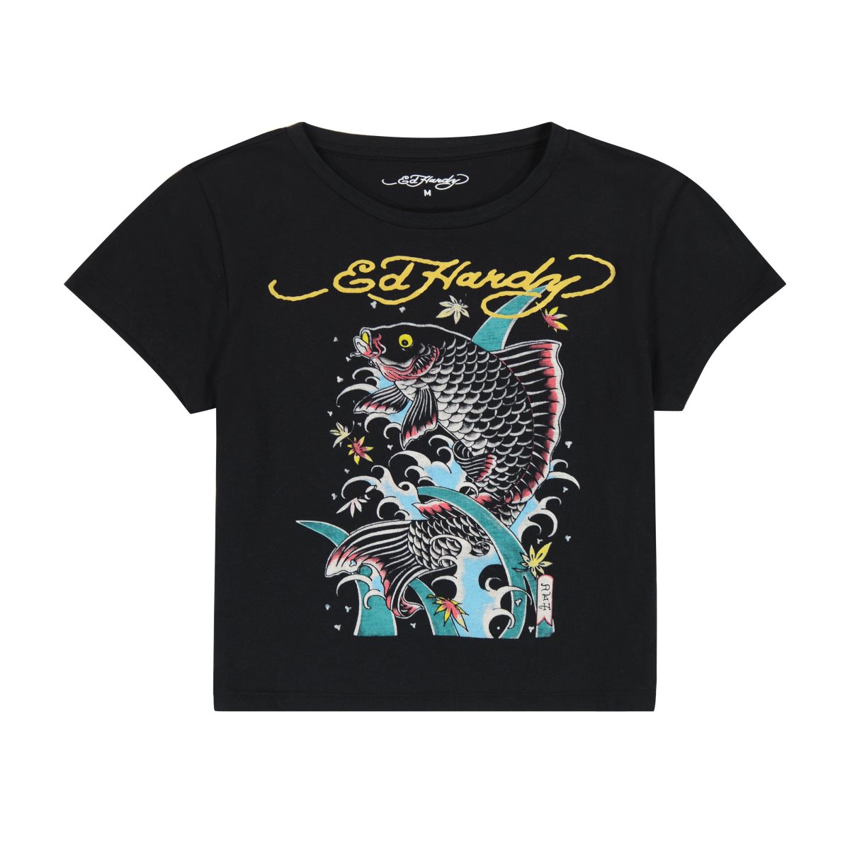 Ed Hardy Koi Splash Baby Tee Naisten Baby Tees Mustat | 1975304-YK