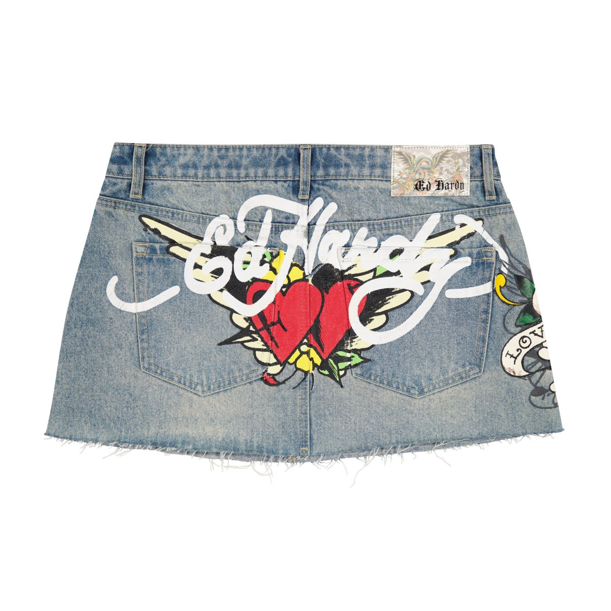 Ed Hardy LKS Skull Denim Mini Skirt Naisten Housut Vaaleanpesu | 6472091-XY