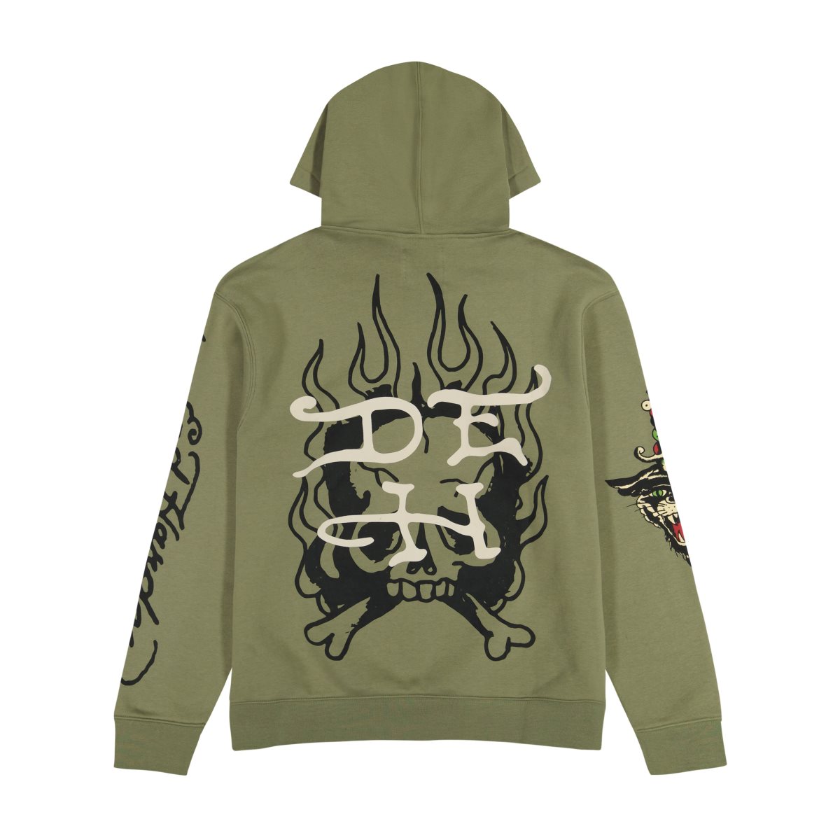 Ed Hardy LKS Skull Hoodie Miesten Huppari Vaaleanoliivinvihreä | 7145309-TC