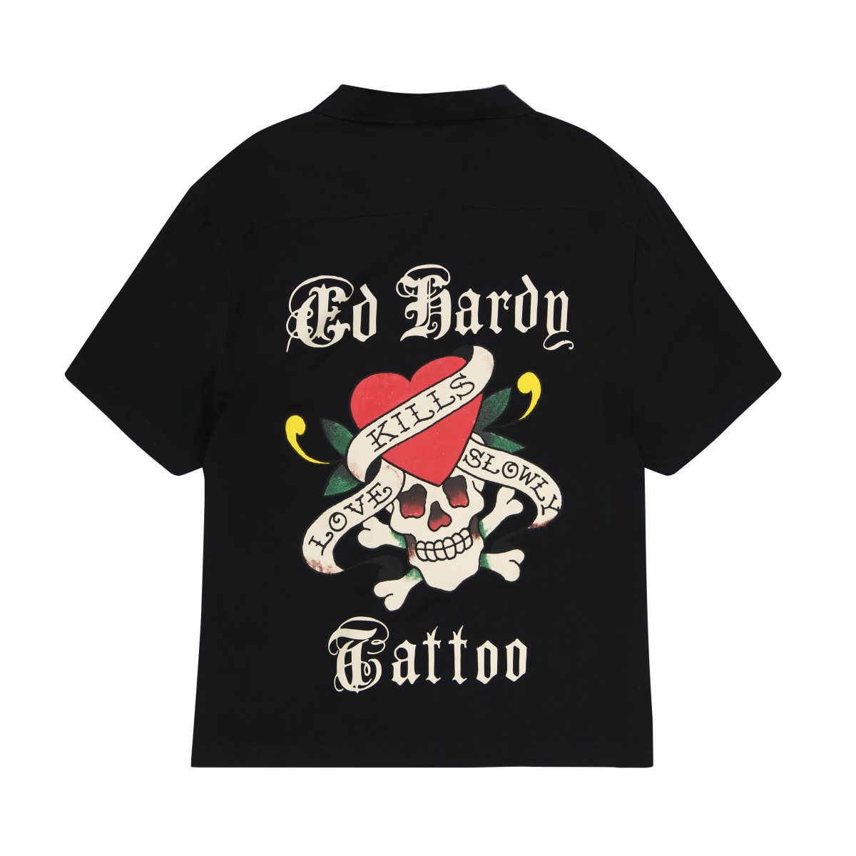 Ed Hardy LKS Skull Mens Camp Shirts Miesten Paidat Mustat | 2486930-HV