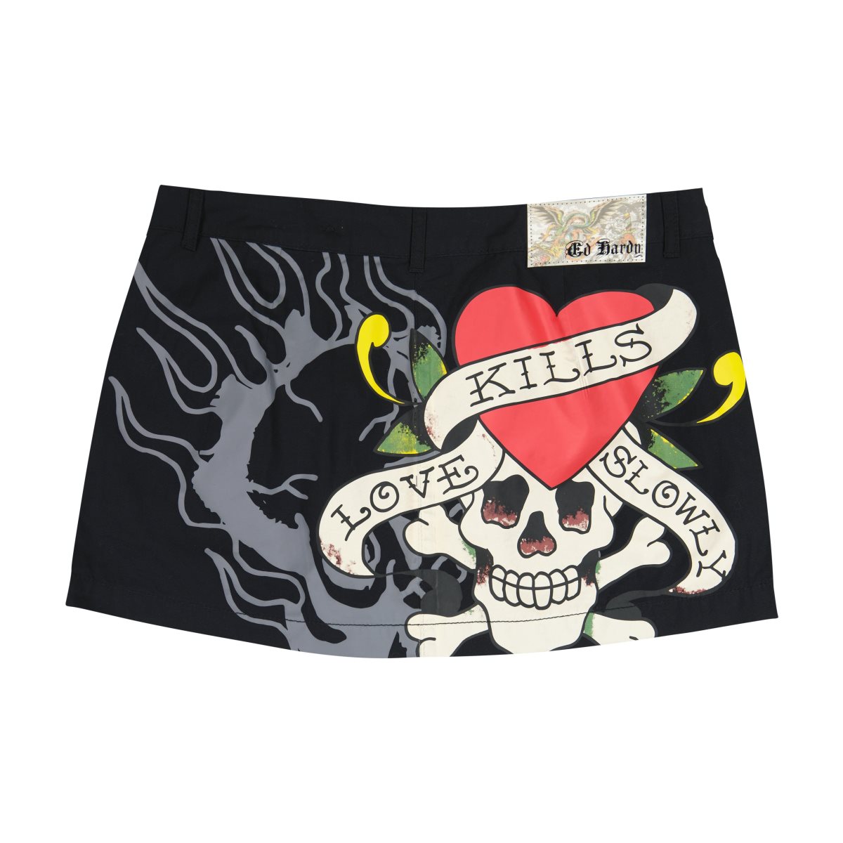 Ed Hardy LKS Skull Poplin Mini Skirt Naisten Housut Mustat | 4289731-QK