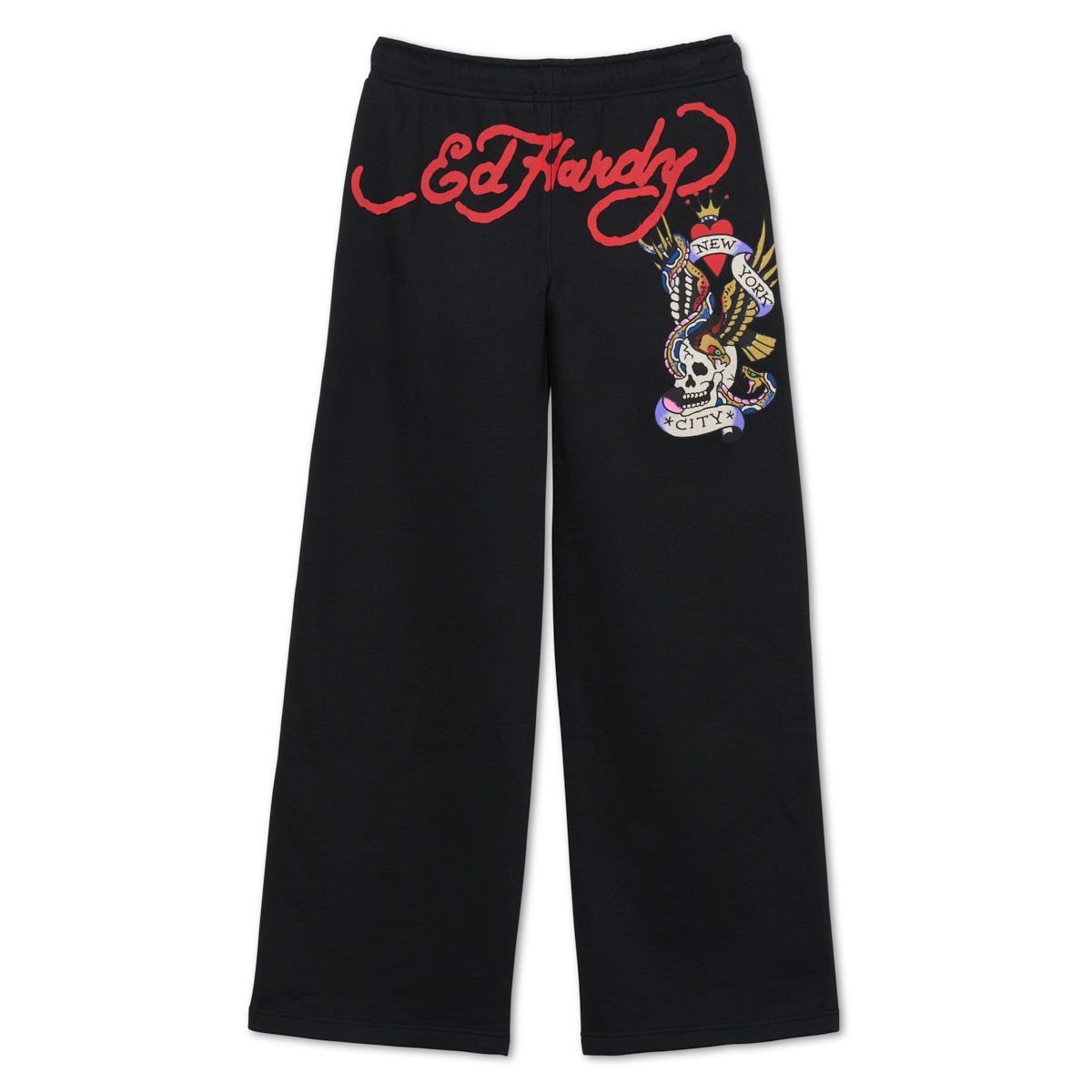 Ed Hardy Nyc Skull Flare Sweatpants Naisten Housut Mustat | 0321987-XY