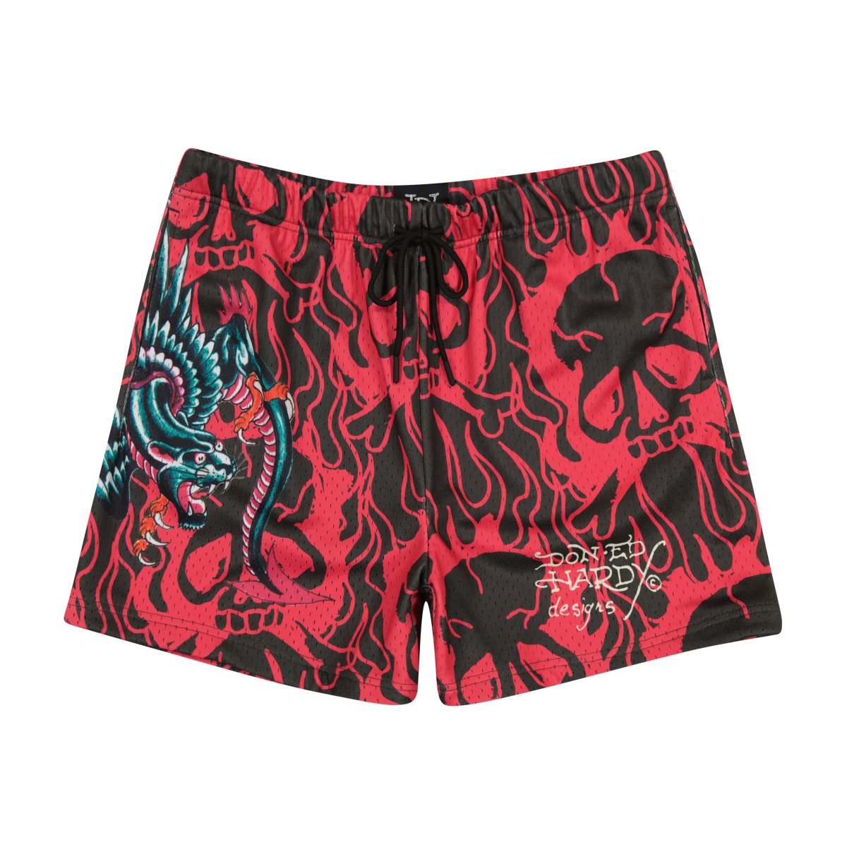 Ed Hardy Panther Dragon Mesh Basketball Short Miesten Housut Pinkki | 3820691-VB