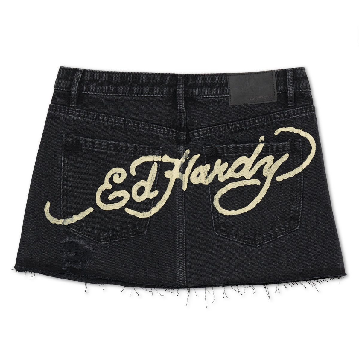 Ed Hardy Panther Roses Denim Skirt Naisten Denim Mustat Pesu | 1298036-KZ