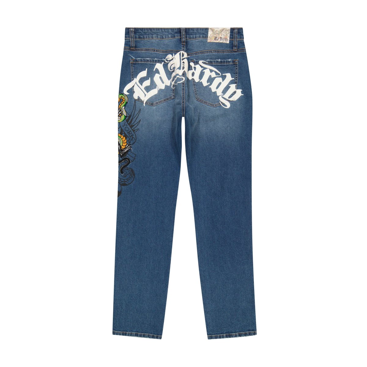 Ed Hardy Panther Snake Slim Taper Jean Miesten Denim Medium Tint | 4018796-YI