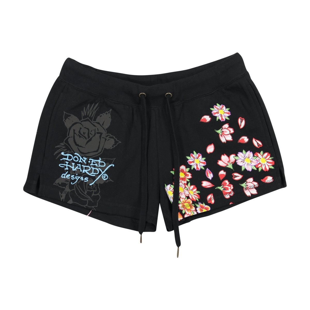 Ed Hardy Phoenix Fleece Short Naisten Housut Mustat | 4389605-QM