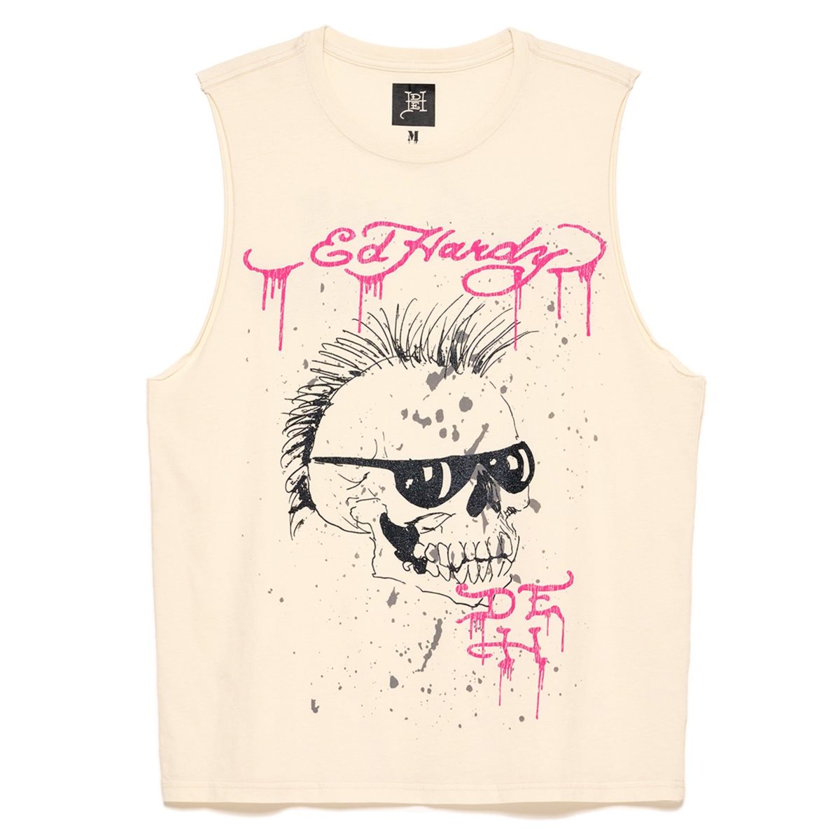 Ed Hardy Punk Skull Cut Off Tee Miesten T Paidat Valkoinen | 7124560-XZ