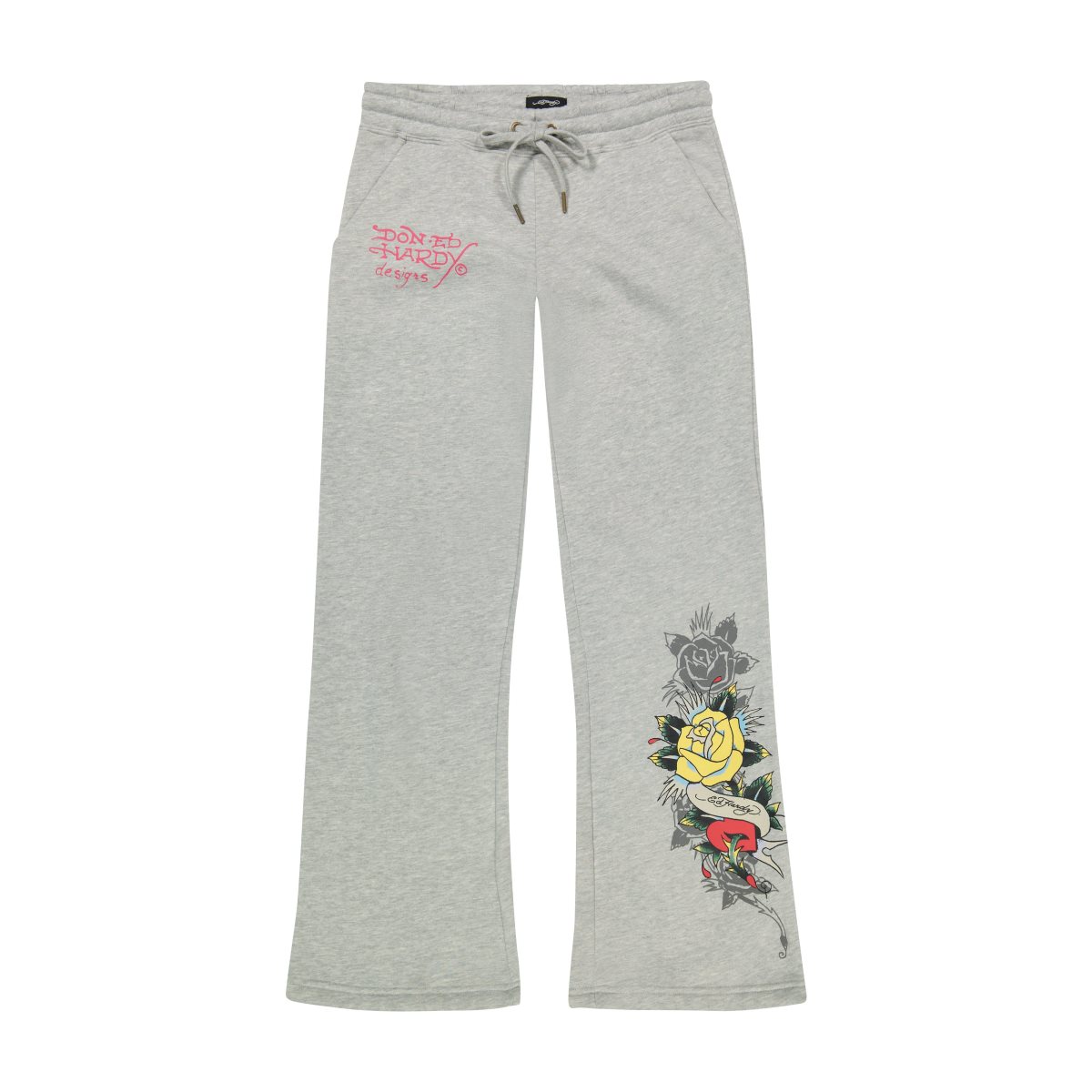 Ed Hardy Rose Heart Sweatpants Naisten Housut Harmaat | 2738461-HG