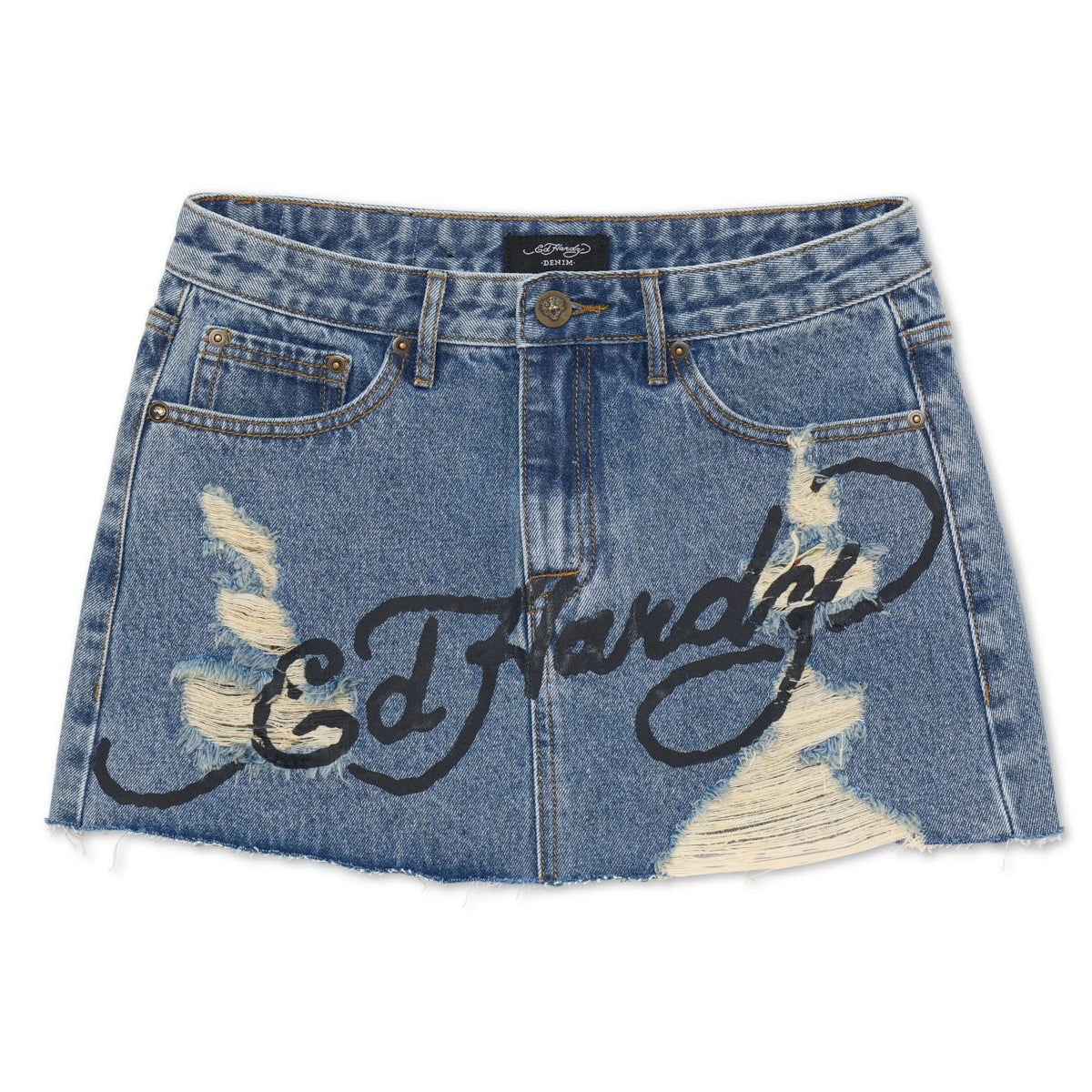 Ed Hardy Screaming Tigers Denim Skirt Naisten Denim Vaalean | 6051783-RP