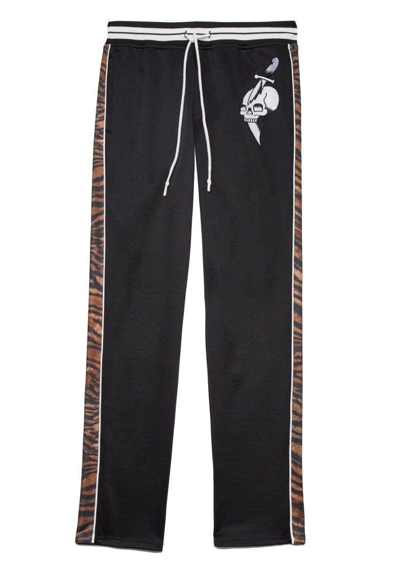 Ed Hardy Slim Fit Embellished Track Pant Miesten Housut Mustat | 7309845-ML