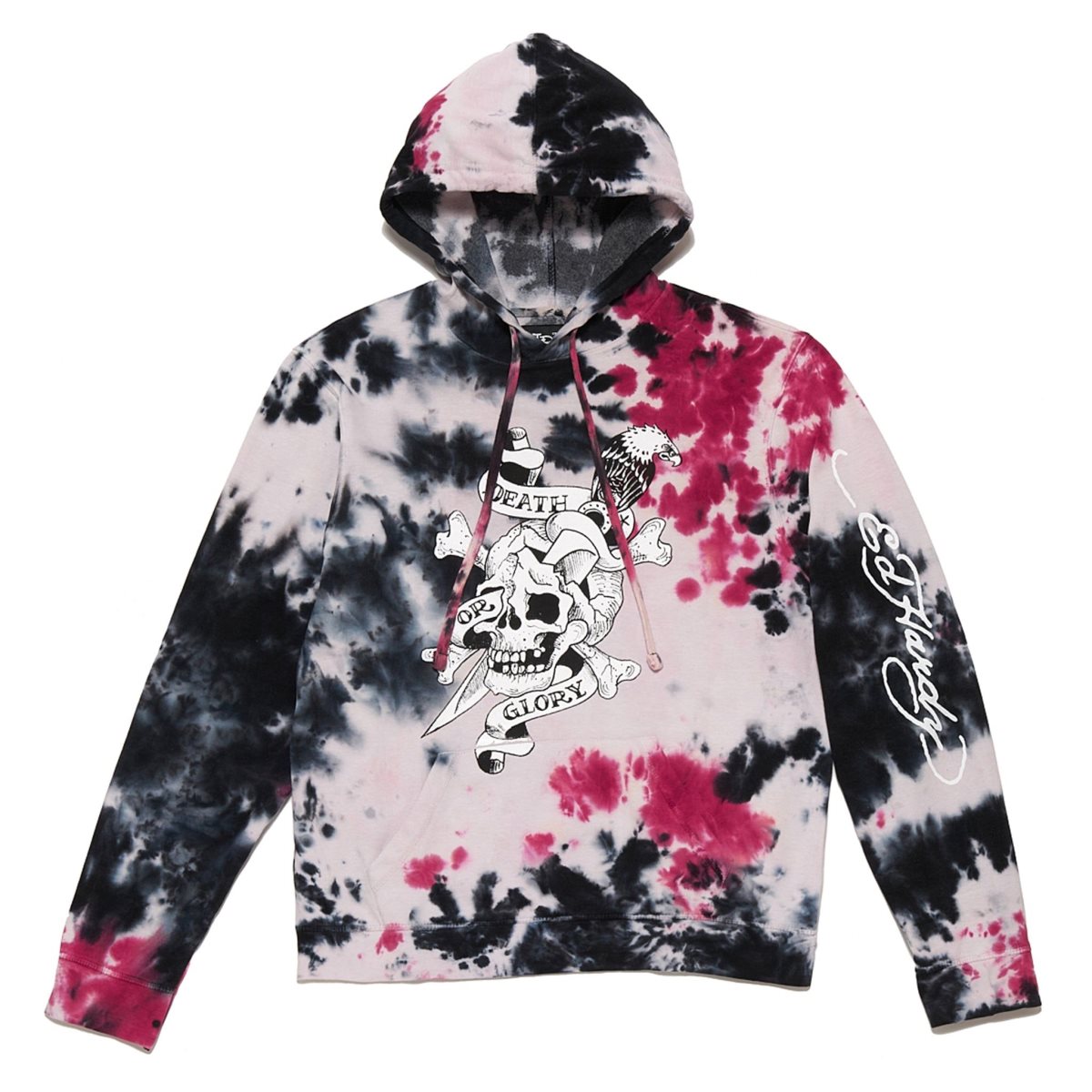 Ed Hardy Storm Tie Dye Skull Hoodie Miesten Huppari Storm | 8697350-ND