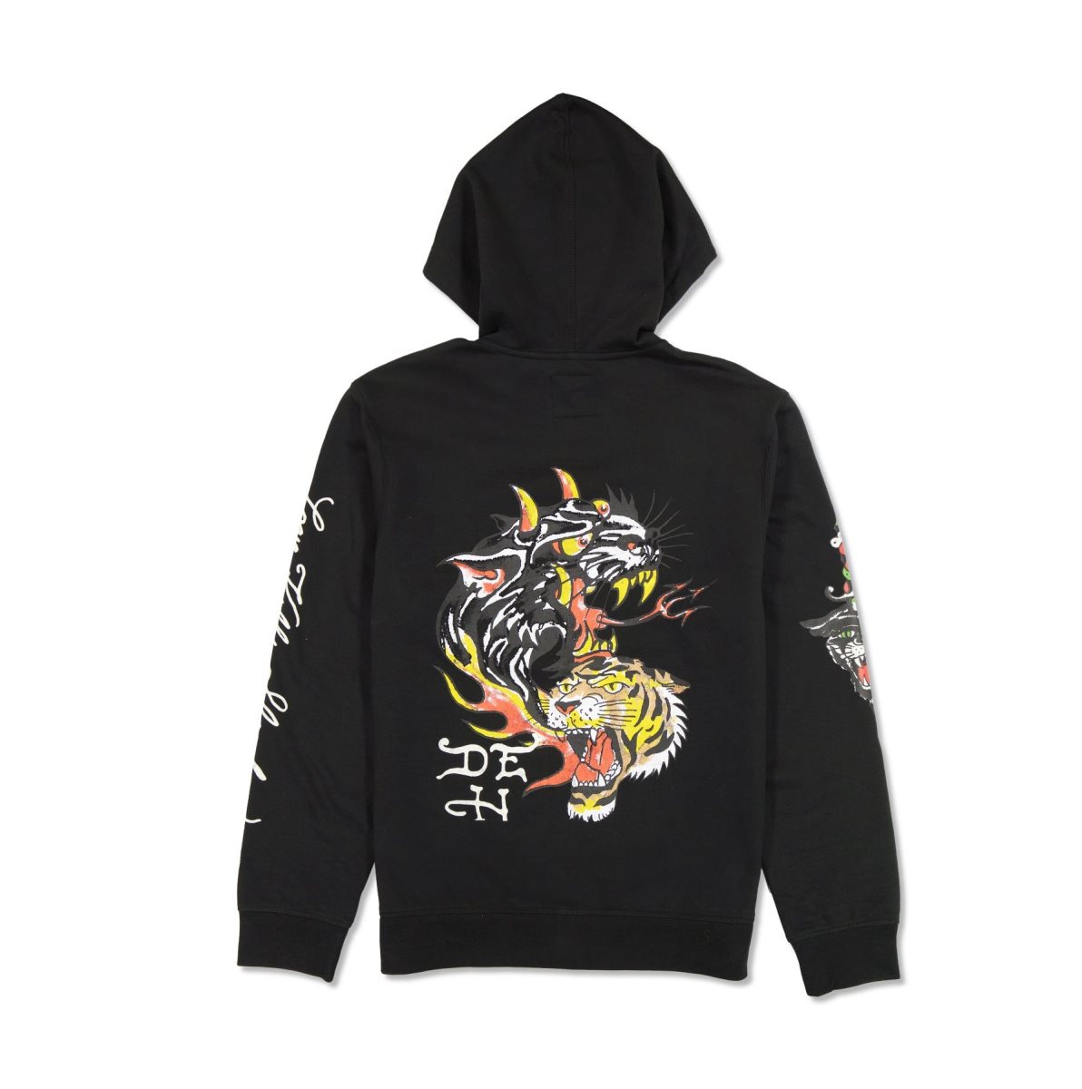 Ed Hardy Tiger Panther Hoodie Miesten Huppari Mustat | 4230856-KI