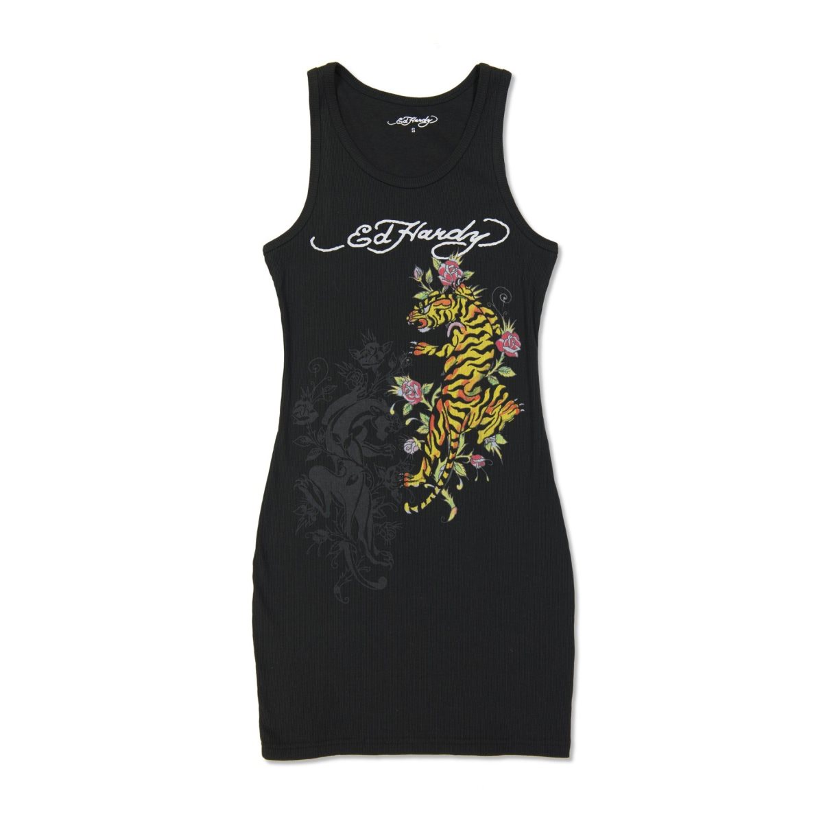 Ed Hardy Tiger Rib Tank Dress Naisten Mekko Mustat | 1740895-OZ