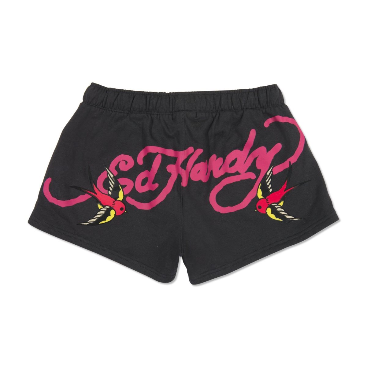 Ed Hardy Tiger Swallow Fleece Sweatshort Naisten Housut Mustat | 2936015-SH