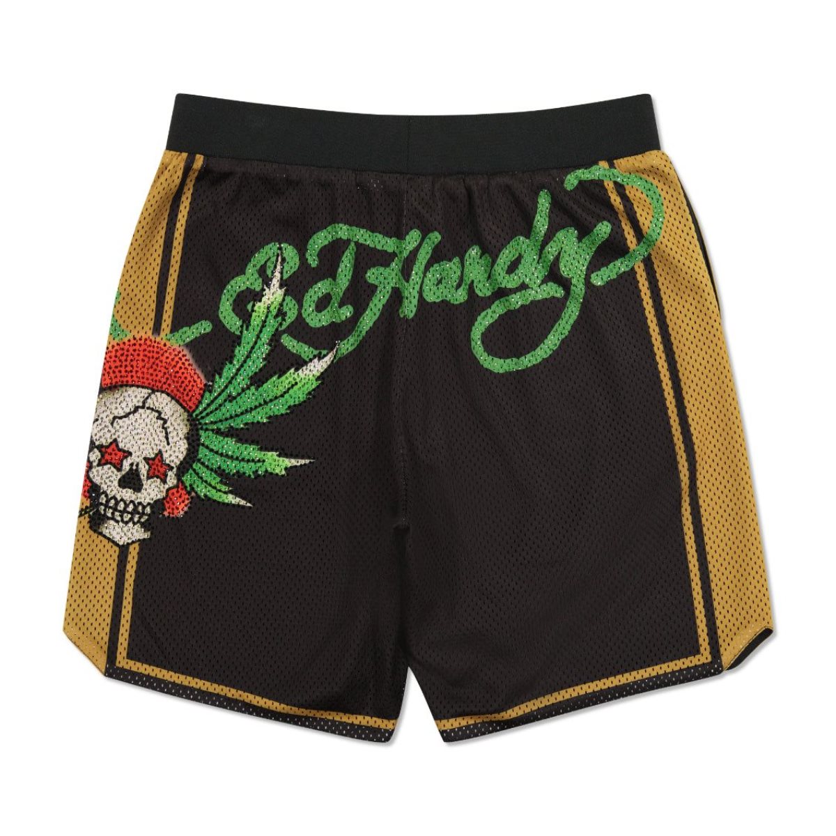 Ed Hardy Weed Skull Short Miesten Housut Mustat | 1569837-PW