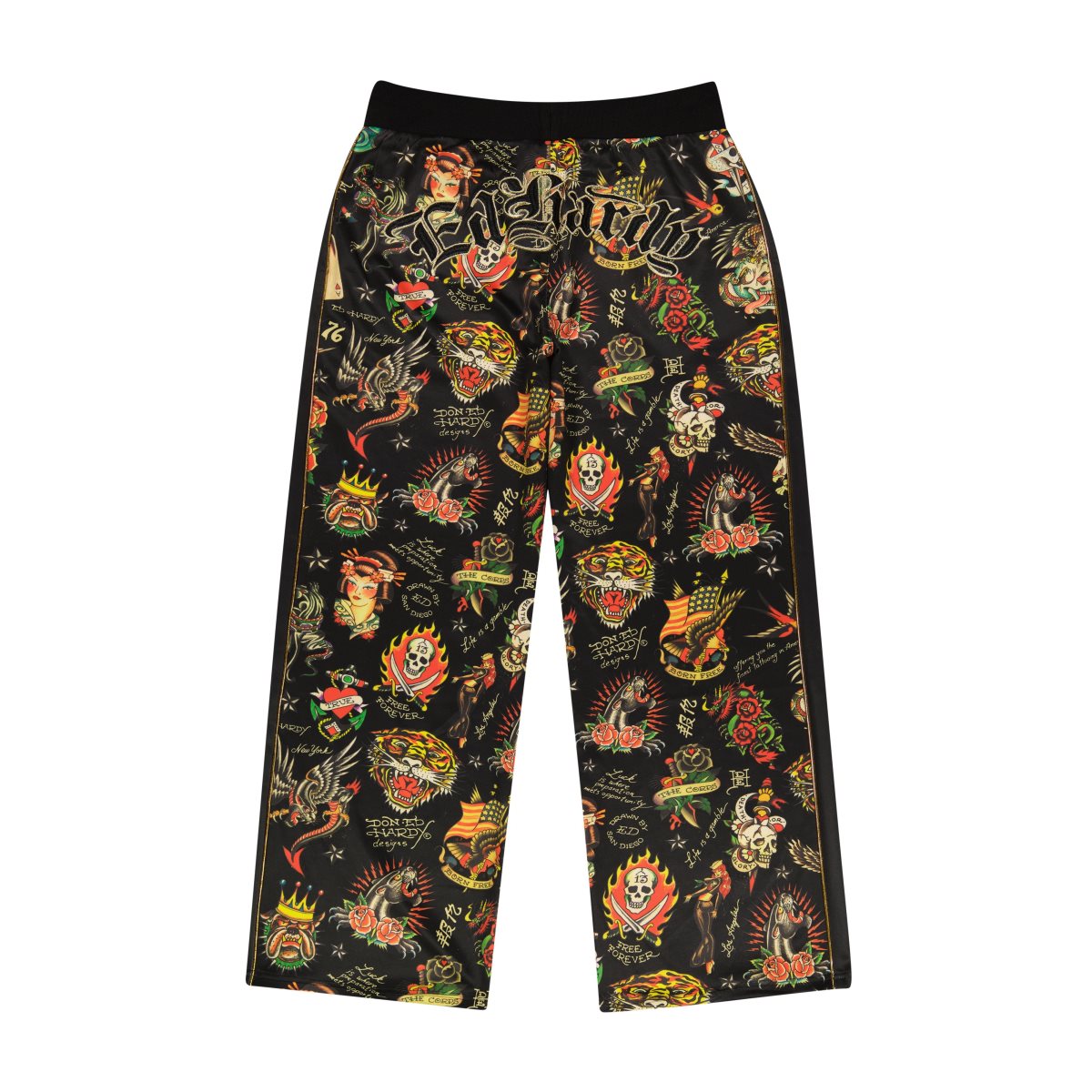 Ed Hardy Women's Flashboard Black Track Pant Naisten Housut Mustat | 1360495-RC